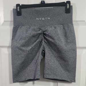 NVGTN Gray High-Rise Scrunch Bike Shorts